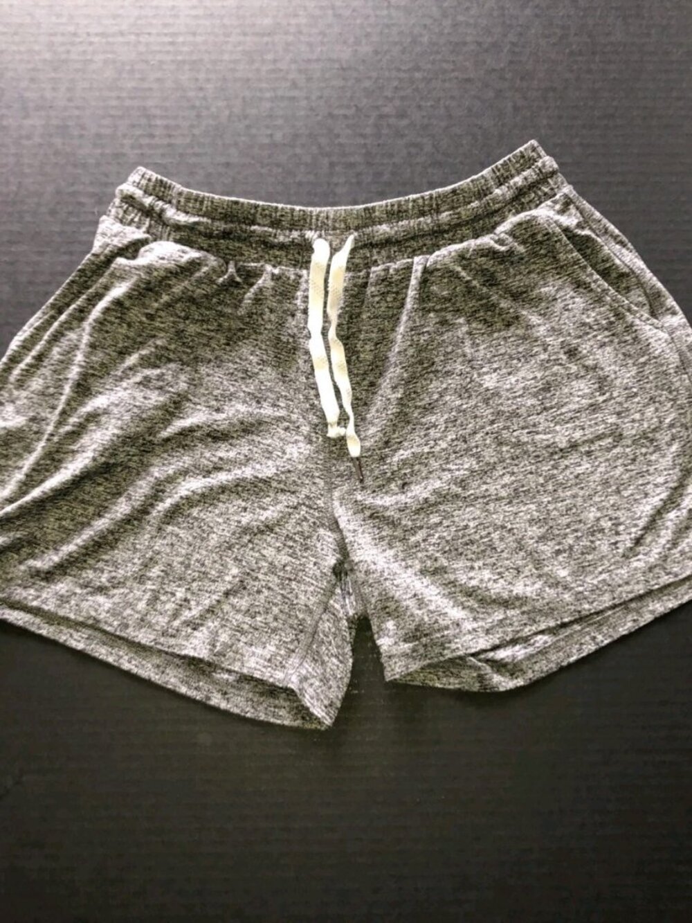 Pacific Trail Womens Large Shorts Gray Drawstring Elastic Waist Pockets 1 Zipper